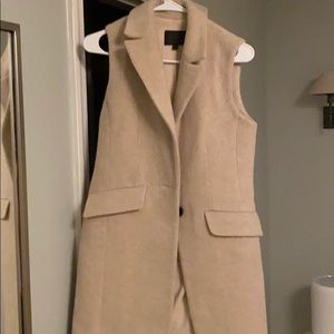 Intermix brand long vest in beige
